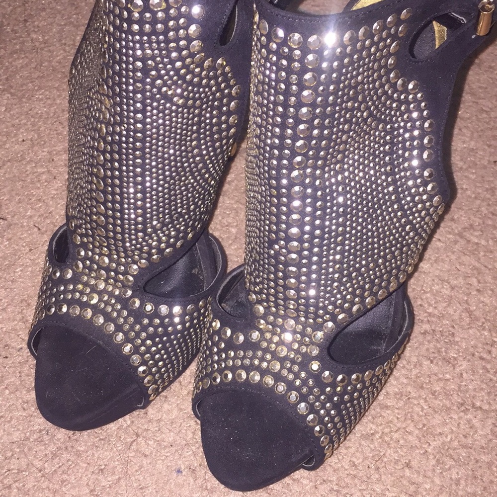 Caged Blinged Heels - Picture 1 of 3